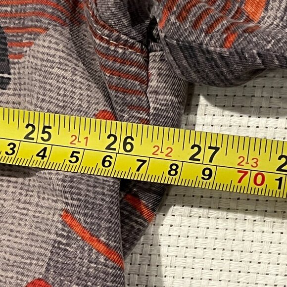 Tommy Bahama Hawaiian 100% Silk Button Up Shirt XL Orange/Tan/Brown Floral EUC - Picture 4 of 9